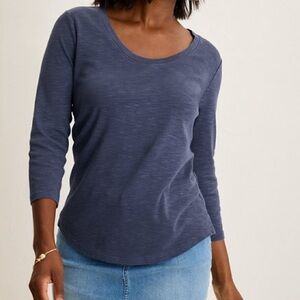 Tommy Bahama Ashby Isles scoop neck 3/4 sleeve T-shirt size XL Island Navy